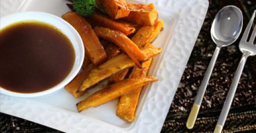Sweet potato fries with Curry Ketchup